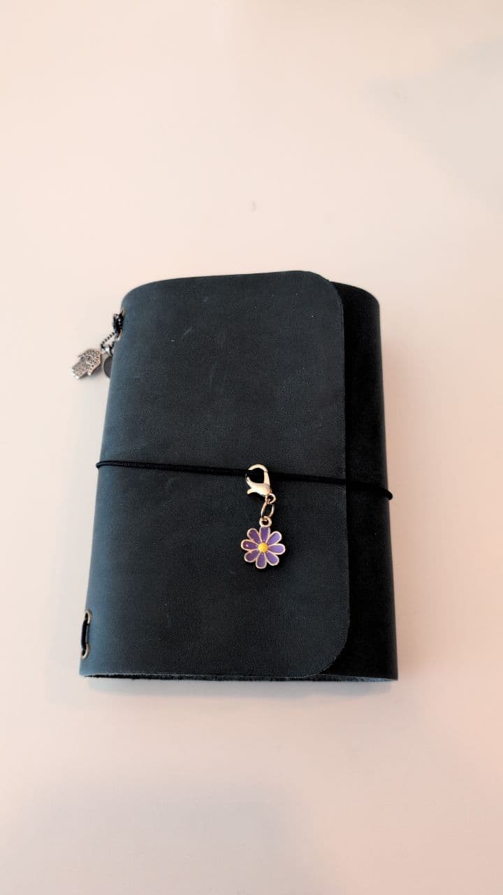 Hand Made Navy Blue Real Leather Traveler's Style Notebook Cover